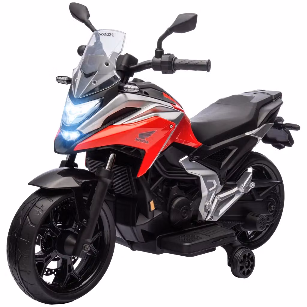 Moto Elettrica per Bambini Minimal 12V con Musica e Luci LED, Rosso – 2