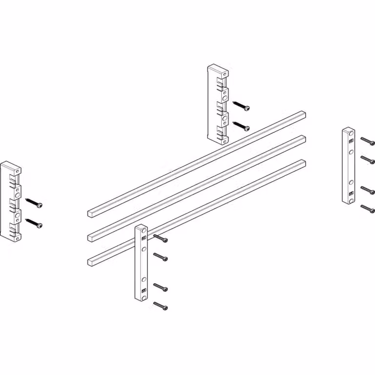 Modulo barra collettrice ABN piatto 2FB/2RE 60 mm con CU 12x10 mm, a 3 poli, EBM 32 mm MFSC22633