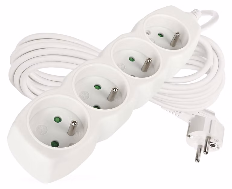 EMOS Cavo di prolunga 7 m / 4 prese / bianco / PVC / 1,5 mm2, P0417R