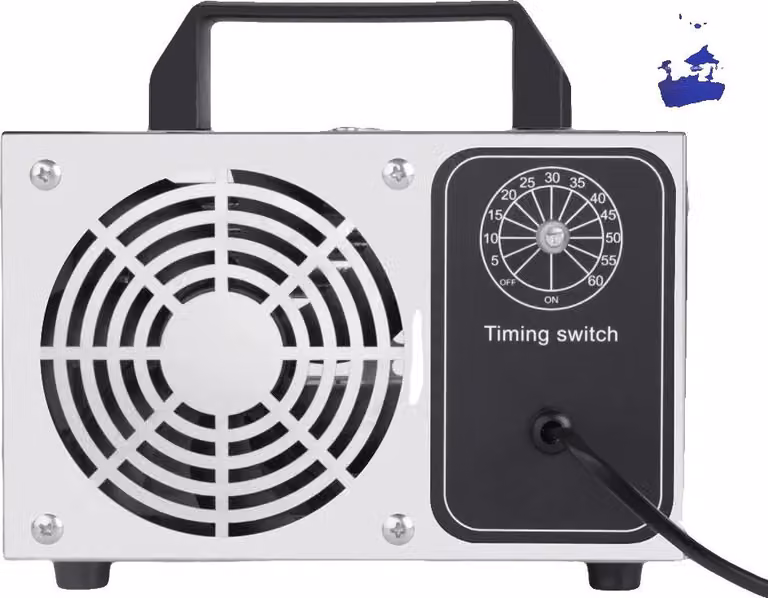 Generatore di ozono, portata di 27 g/h, funzione timer, colore argento, conforme agli standard UE
