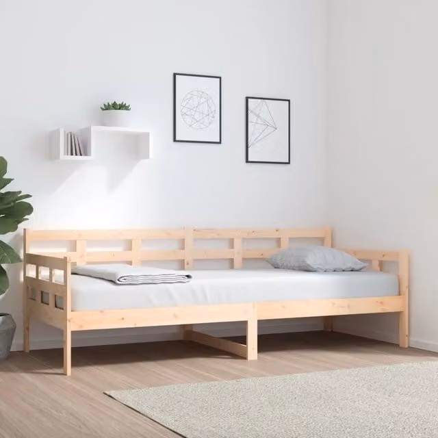 Dormeuse in legno massello di pino rustico vidaXL L: 200 cm, P: 80 cm, H: 35 cm