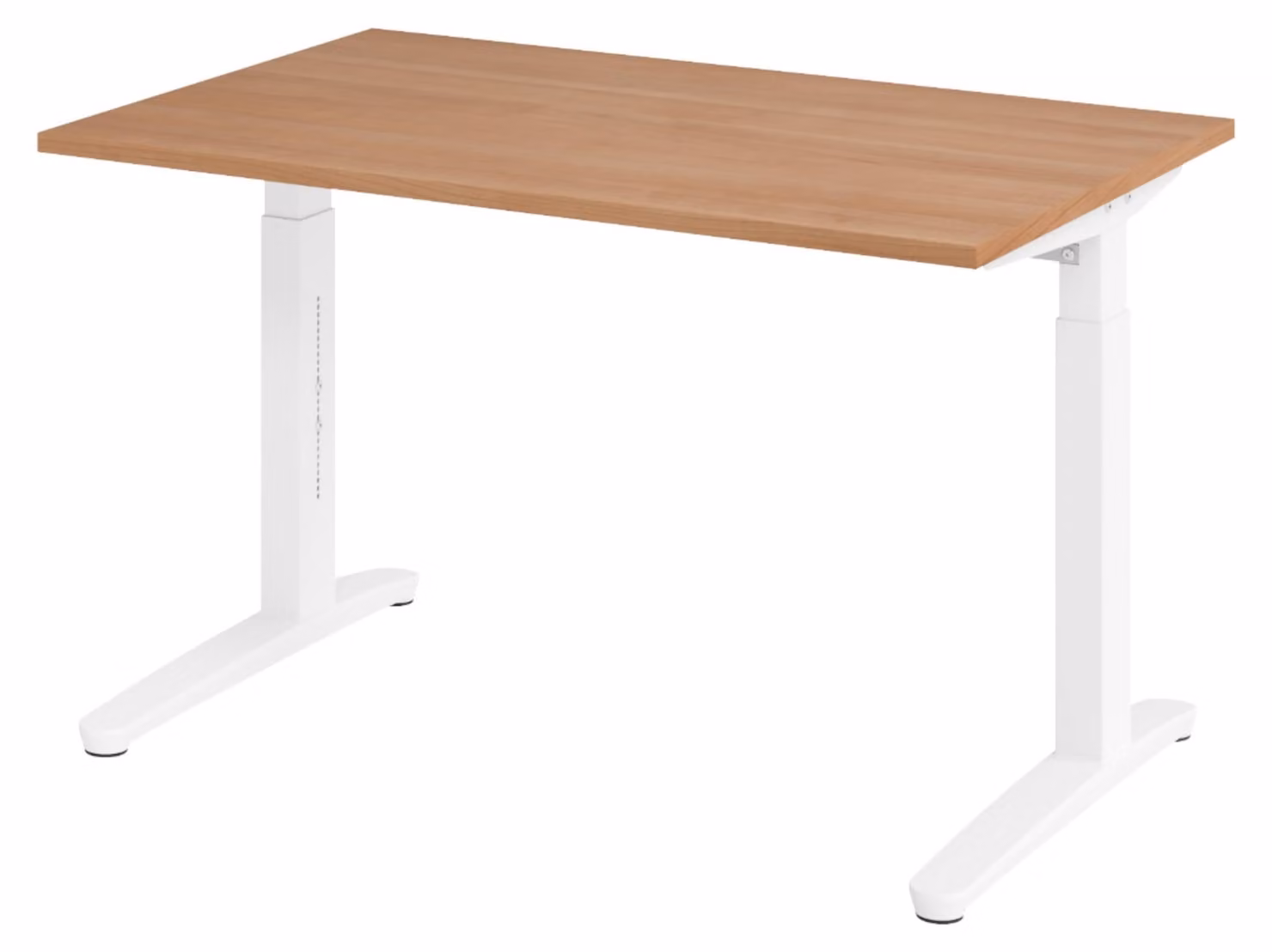 Scrivania bümö Serie XB - Dimensioni: 120 x 80 cm, Decorazione: noce, Struttura: bianco