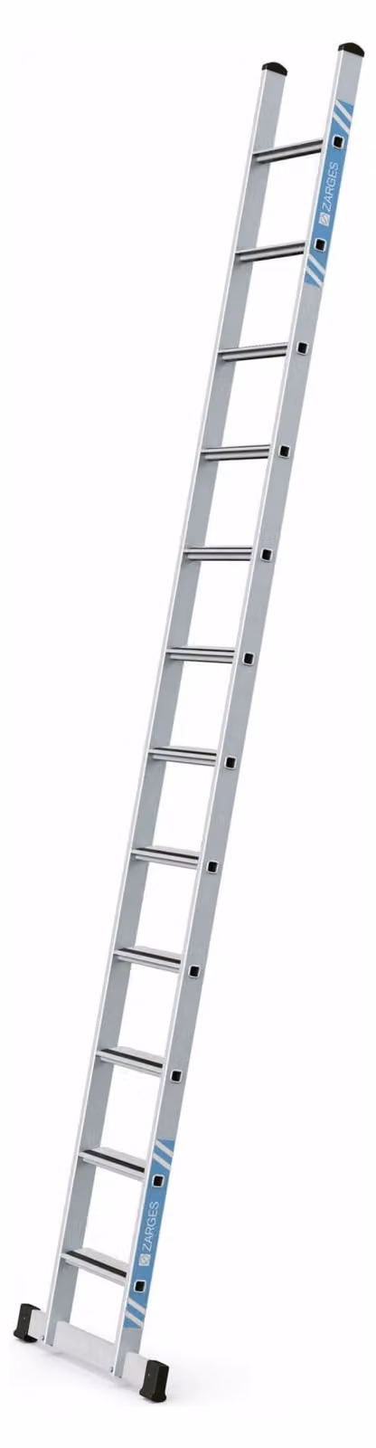 Scala a pioli con gradini bordati Zarges, anodizzata, Saferstep, 12 gradini