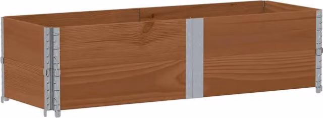 Fioriera rialzata per piante fiori terrazzo giardino 150 x 50 cm legno massello di pino marrone 02_0037438