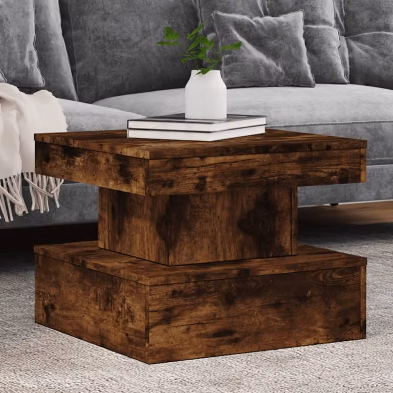 vidaXL Tavolino da Soggiorno Moderno in Rovere, L/P/H: 50 x 50 x 40 cm