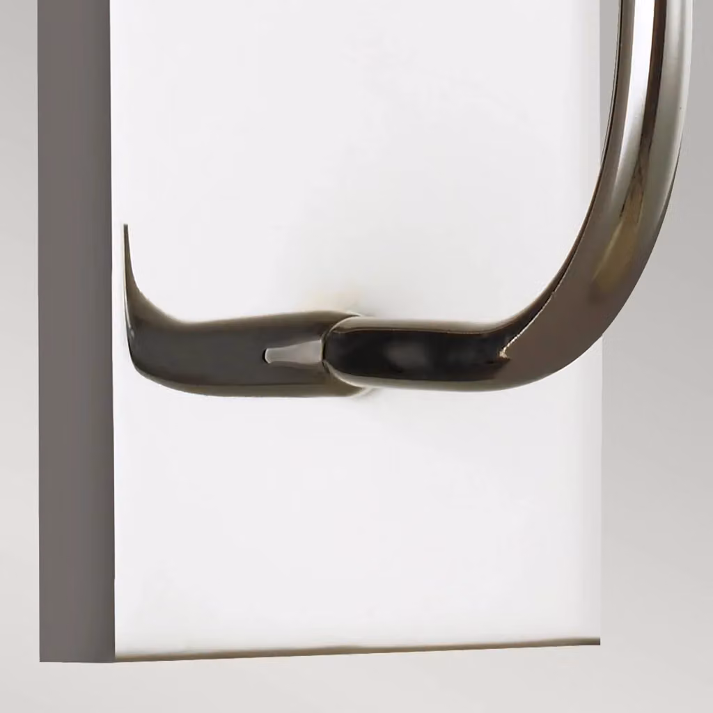 Applique Contemporanea Brianna FEISS in Acciaio Nichel Lucido e Tessuto Bianco con Attacco E14 – 2