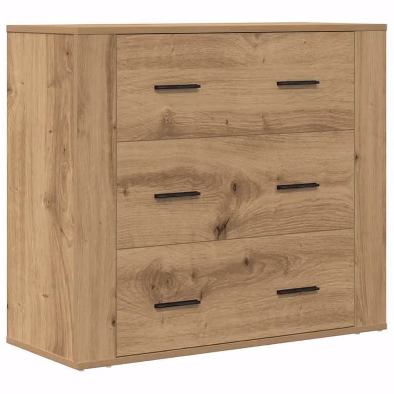 Credenza Rovere Artigianale 80x33x70 cm in Legno Multistrato