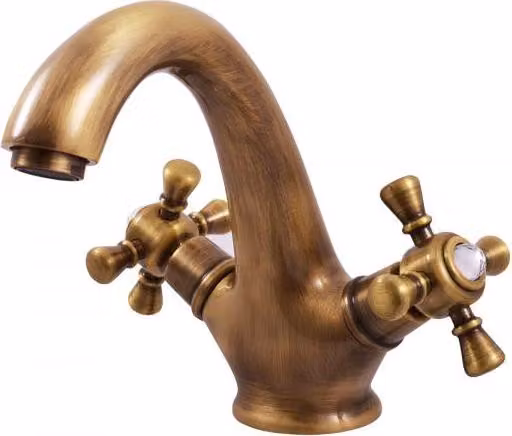 Miscelatore per lavabo CLASSIQUE con maniglia in cristallo SWAROVSKI e sifone RAV SLEZAK