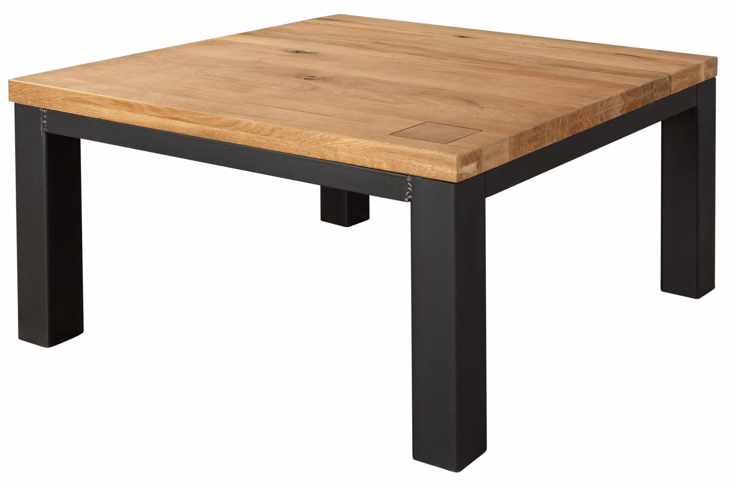 MASSIVMOEBEL24 | tavolino da salotto in legno di Quercia Selvatica 90x90x45 quercia naturale oliato VILLANDERS #129