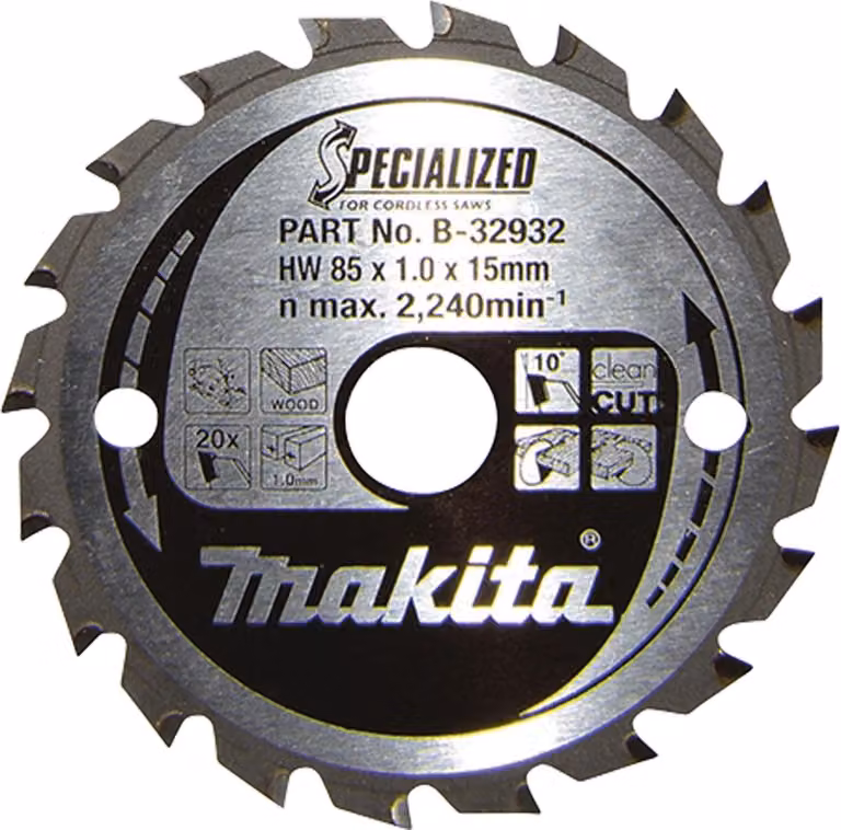 Lama per sega circolare Makita, SPECIALIZED TCT TCT - 85 x 15 mm - 20 T - legno