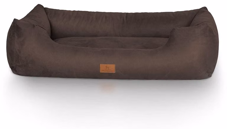 Cuccia per cani in velluto - XXL, 120 x 85 cm, marrone - imbottitura in memory foam