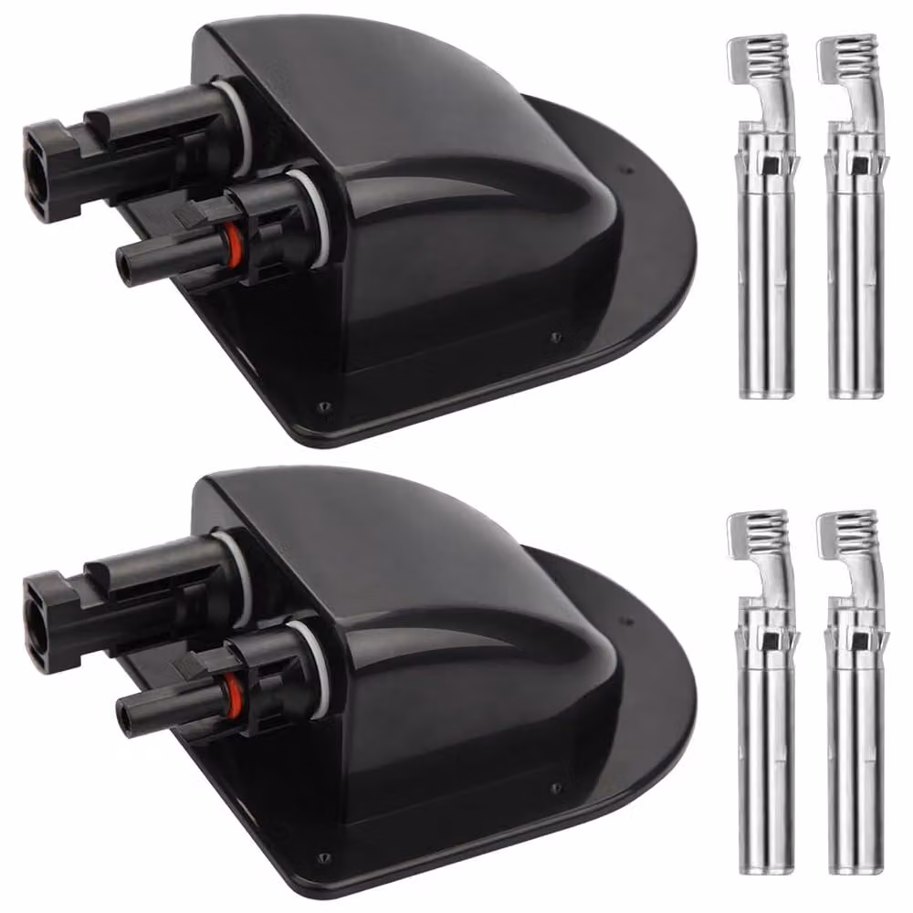 Guarnizione per passaggio cavi sul tetto, grado di protezione IP68, materiale ABS, confezione da 2, colore nero