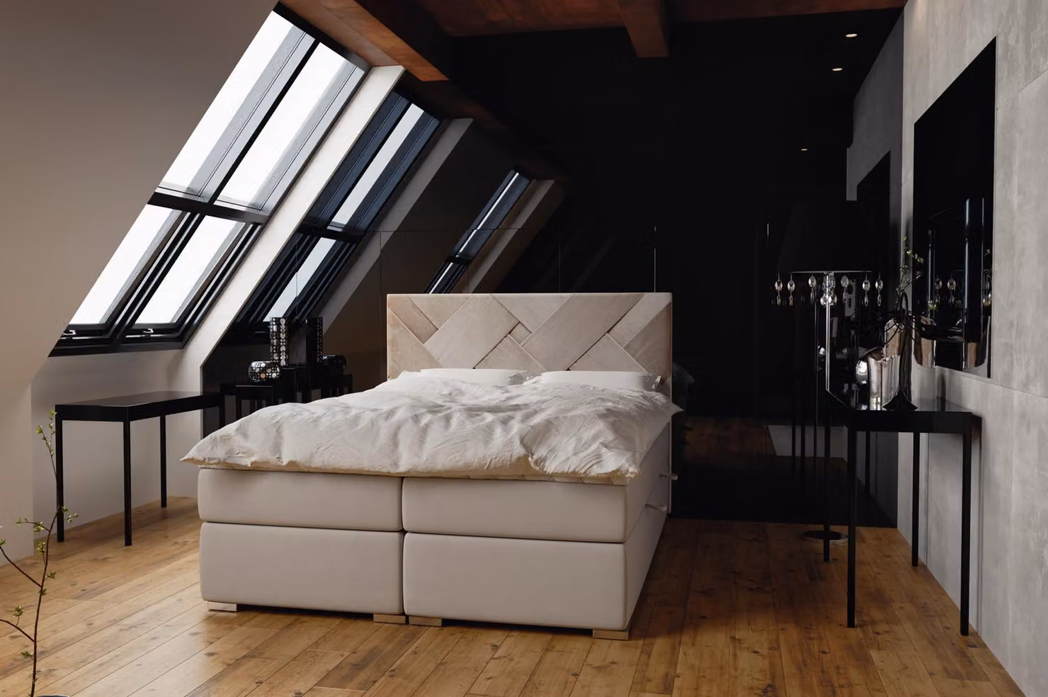 Boxspring Bett Hotel Doppel Luxus Betten Polster Bettkasten Funktion 140x200cm