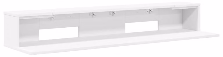 Scrivania da studio, colore bianco, dimensioni 110 x 36 x 19,5 cm, realizzata in materiale composito di legno