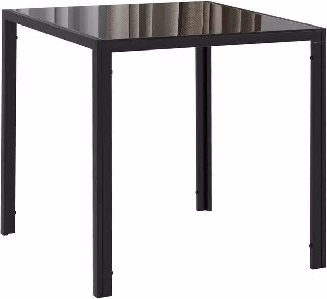 Tavolo da pranzo quadrato ¨C Xylo ¨C vetro temperato nero 75x75x75 cm per 4 persone