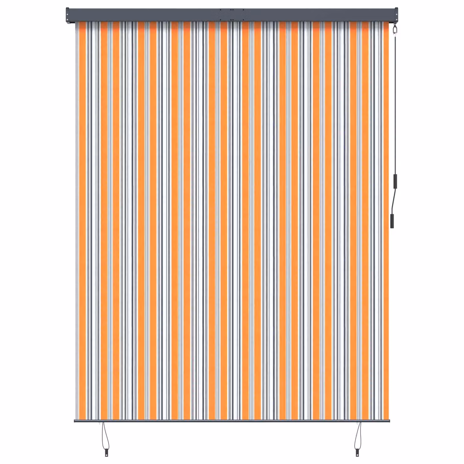 Tenda a rullo vidaXL in poliestere e alluminio, colori giallo, blu e arancione, L 220 cm x H 250 cm