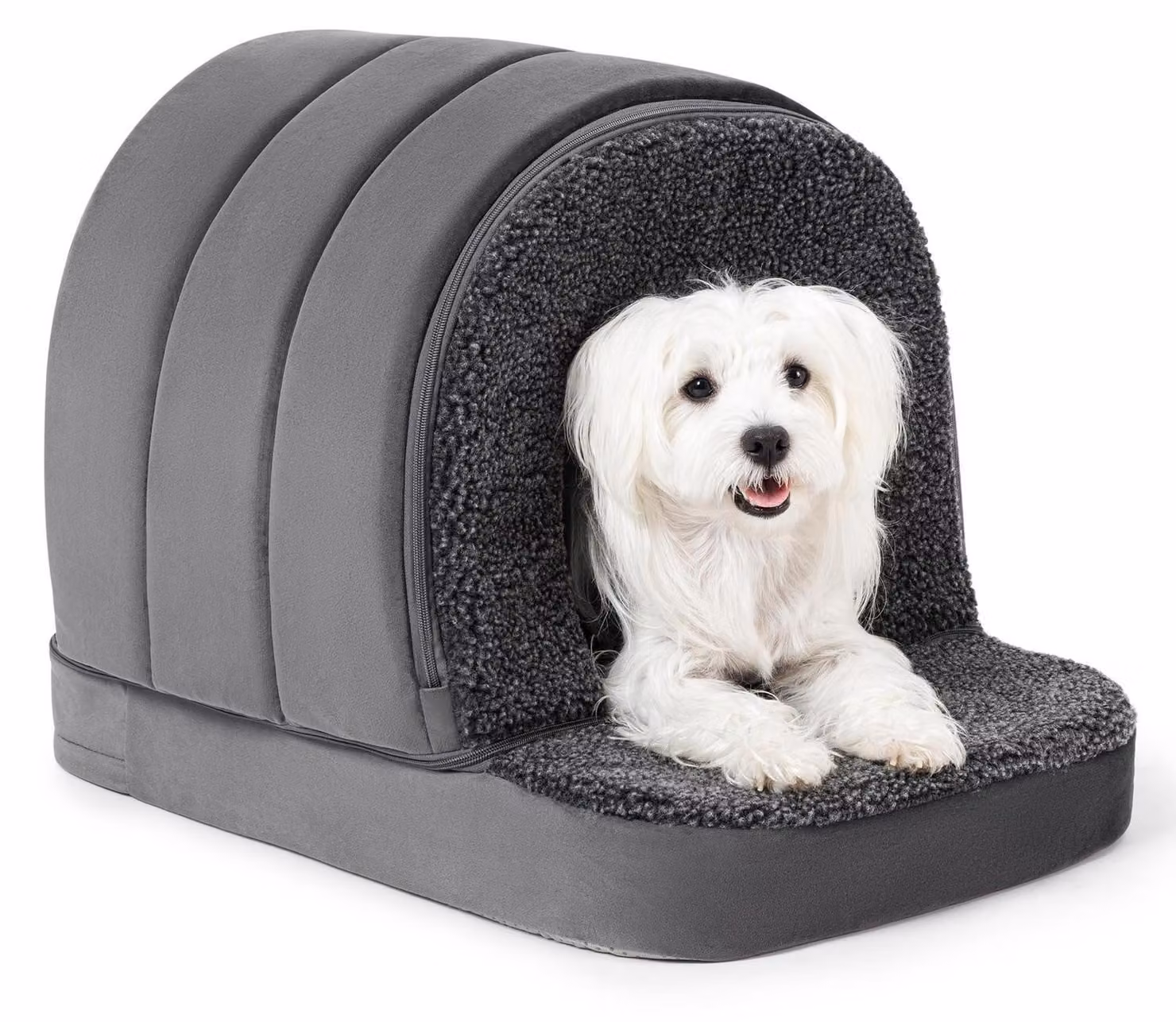Cuccia per cani da interno, ortopedica, lavabile, grigia, 58x41 cm, taglia piccola