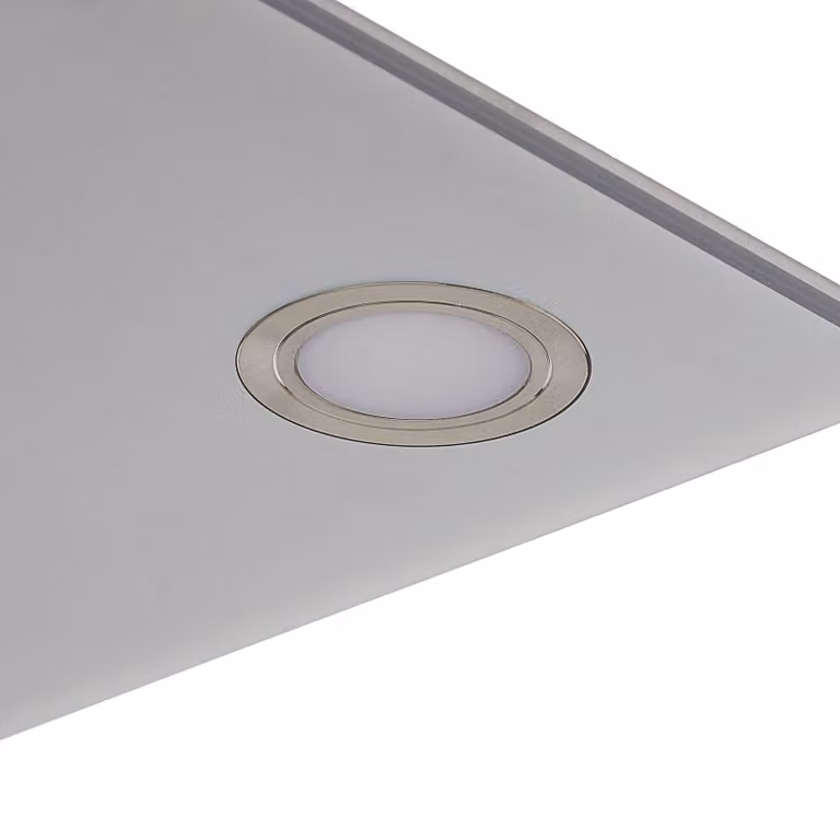Evotec Lampada a sospensione LED Pano metallizzata Pano, dimmerabile, Alluminio / Grigio / Zincato, Soggiorno / Sala da pranzo, Acciaio Inox, Moderno