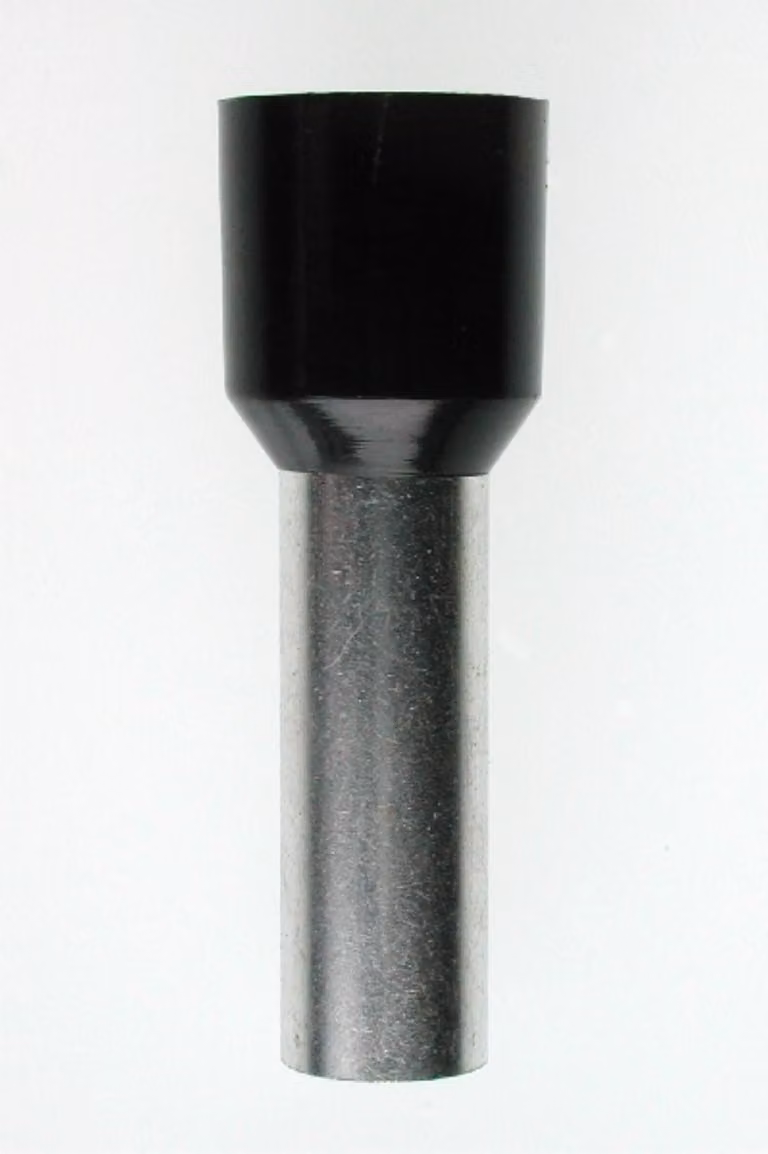 Guaina terminale isolata, conforme alla norma DIN 46228, parte 4, taglia L, colore codificato TM, sezione 25 mm², colore nero - 1 pezzo