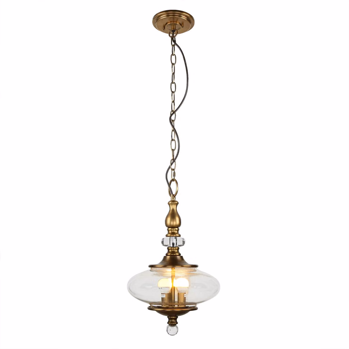 Insolita lampada a sospensione LYN ottone Ø30cm 3-flmg regolabile design vintage lampada tavolo da pranzo soggiorno