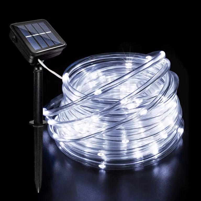 Catena luminosa a LED solare, 12 metri, 100 LED, 8 modalità, grado di protezione IP65, impermeabile