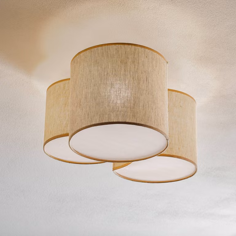 Plafoniera soffitto Mona Nature TK Lighting, dimmerabile, Soggiorno / Sala da pranzo, Tessuto / Stoffa / Seta, Moderno, Plafoniera