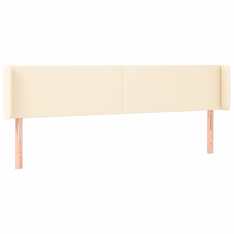 Testiera ad Orecchio Crema 183x16x78/88 cm in Pelle finta