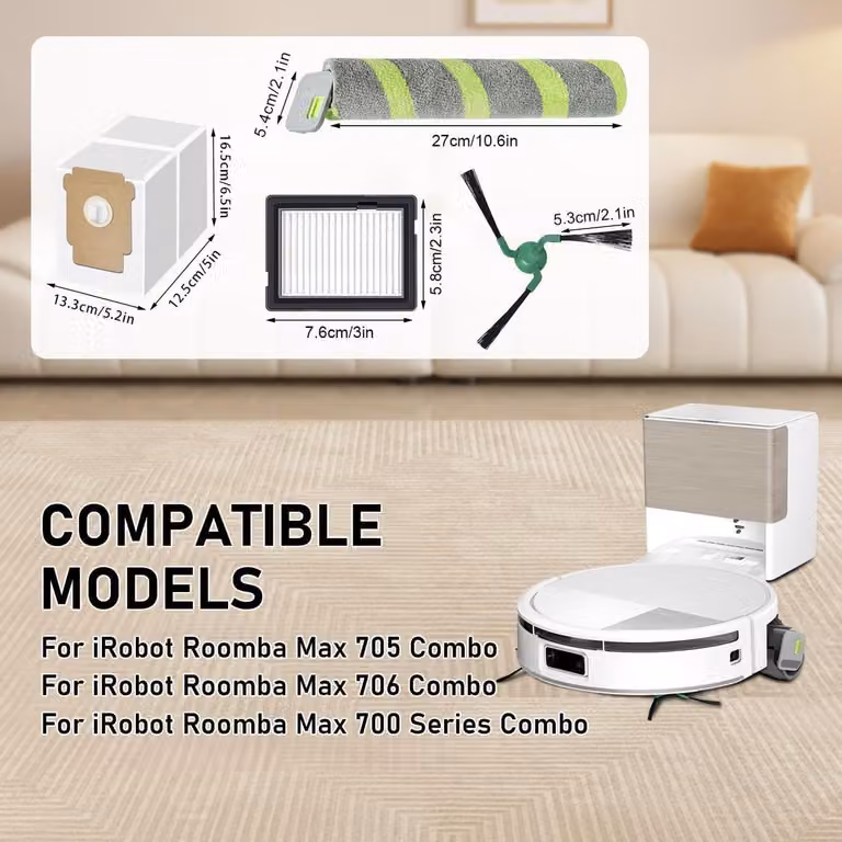 Kit di ricambi per aspirapolvere Roomba serie Max 700, modello combo