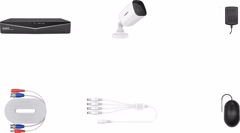 Sistema di telecamere di sorveglianza, risoluzione HD 1080P, grado di impermeabilità IP66, 8CH con 4 telecamere, Nessuno