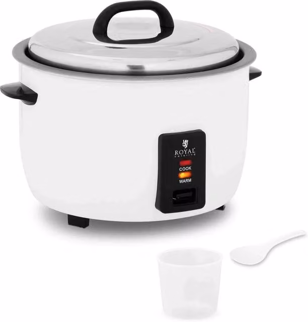 Risottiera vaporiera cuociriso elettrica 1950 watt 13 litri corpo in acciaio inox pentola in alluminio antiaderente misurino e cucchiaio 14_0003947