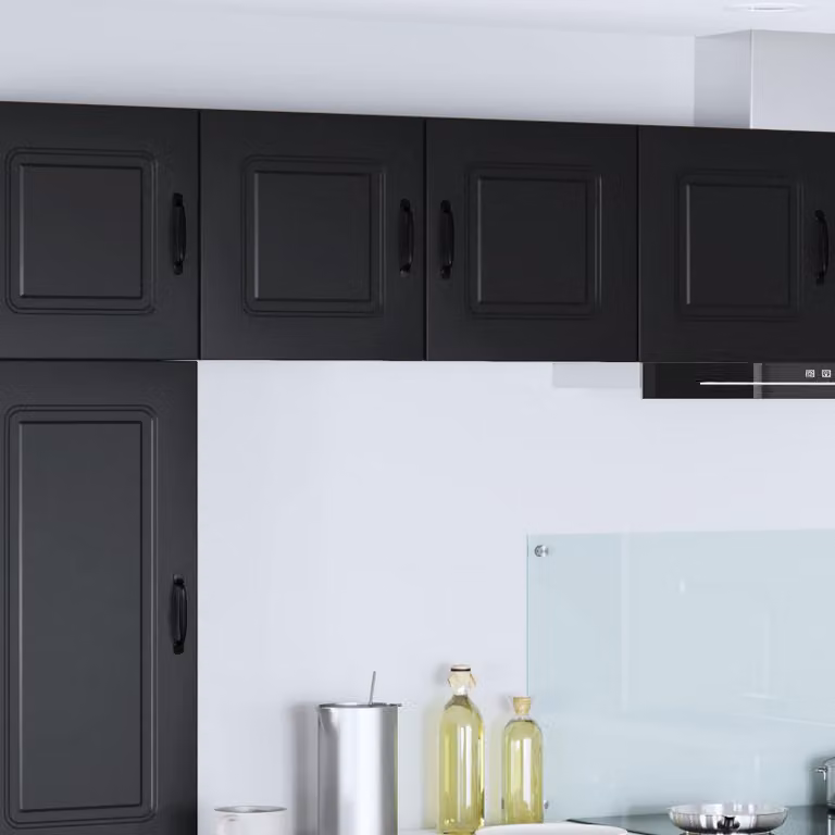 vidaXL Mobiletto da cucina Kalmar nero opaco con ante a battente L/P/H: 40 x 31 x 40 cm