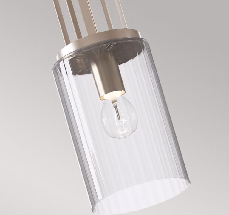 Lampada a sospensione in vetro metallo E27 larga 17,8 cm H: max. 176,5 cm nichel lucido rotonda Art Nouveau