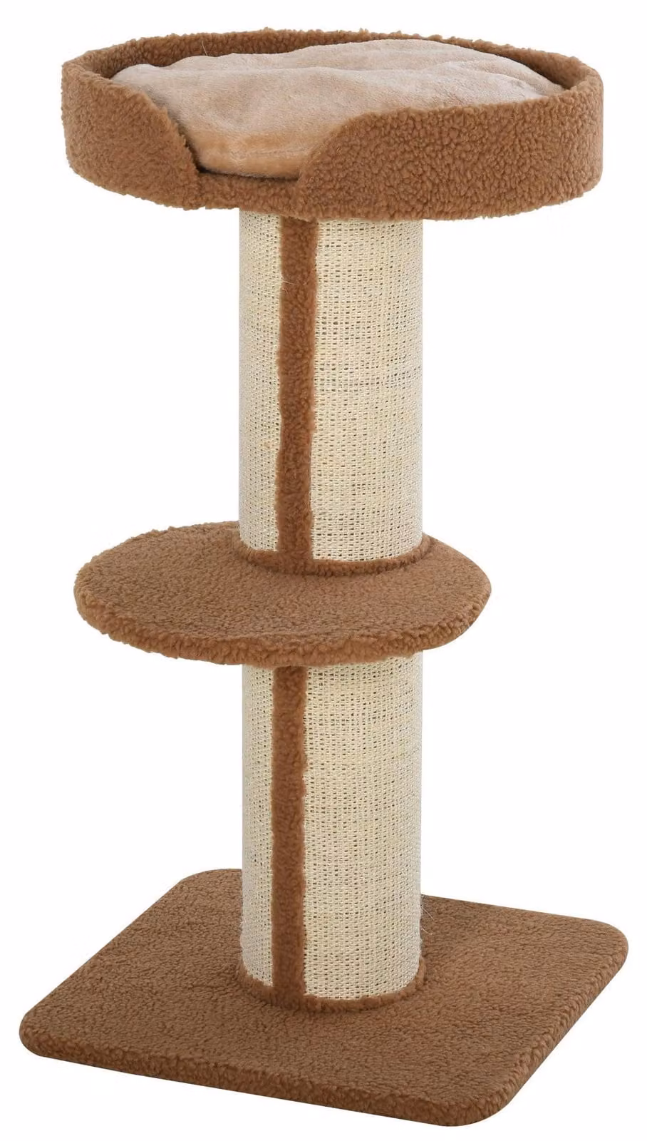 Albero per gatti con piattaforme e sisal | Colore: marrone chiaro | Dimensioni: 45x45x81 cm