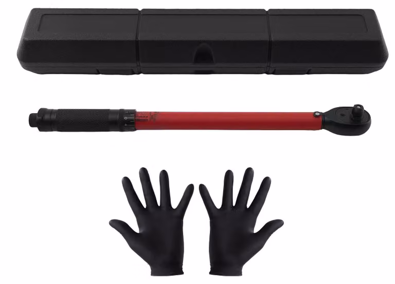 Chiave dinamometrica - Attacco da 3/8 di pollice (9,5 mm) - 5–60 Nm - Cricchetto a 72 denti - Sgancio a scatto - Per auto e biciclette