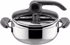 Pentola a pressione Lagostina Easy'Up in acciaio inox 18/10 color argento, capacità 3,5 l