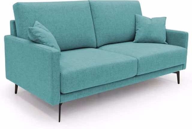 Divano moderno Saturno Divani.Store in tessuto impermeabile verde acqua L: 140 cm
