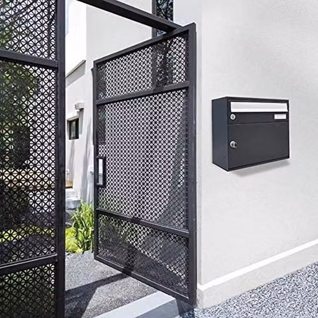 ALUBOX EASYBOX Cassetta Postale da Esterno con Vano Portapacchi e Serratura in Lamiera Zincata e Alluminio, Colore Antracite, L: 33 cm, P: 40 cm, H: 27 cm