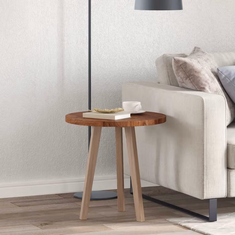 Piano del tavolo rotondo vidaXL in legno di quercia marrone chiaro, Ø 50 cm, Spessore: 2,5 cm