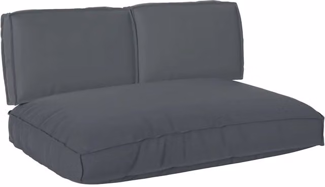 Set di 3 cuscini rettangolari DESIGN IN in tessuto Oxford idrorepellente color antracite per adulti – 1