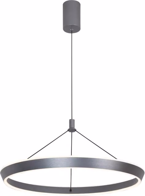 Italux Ottana lampada a sospensione ad anello LED grigia 30W