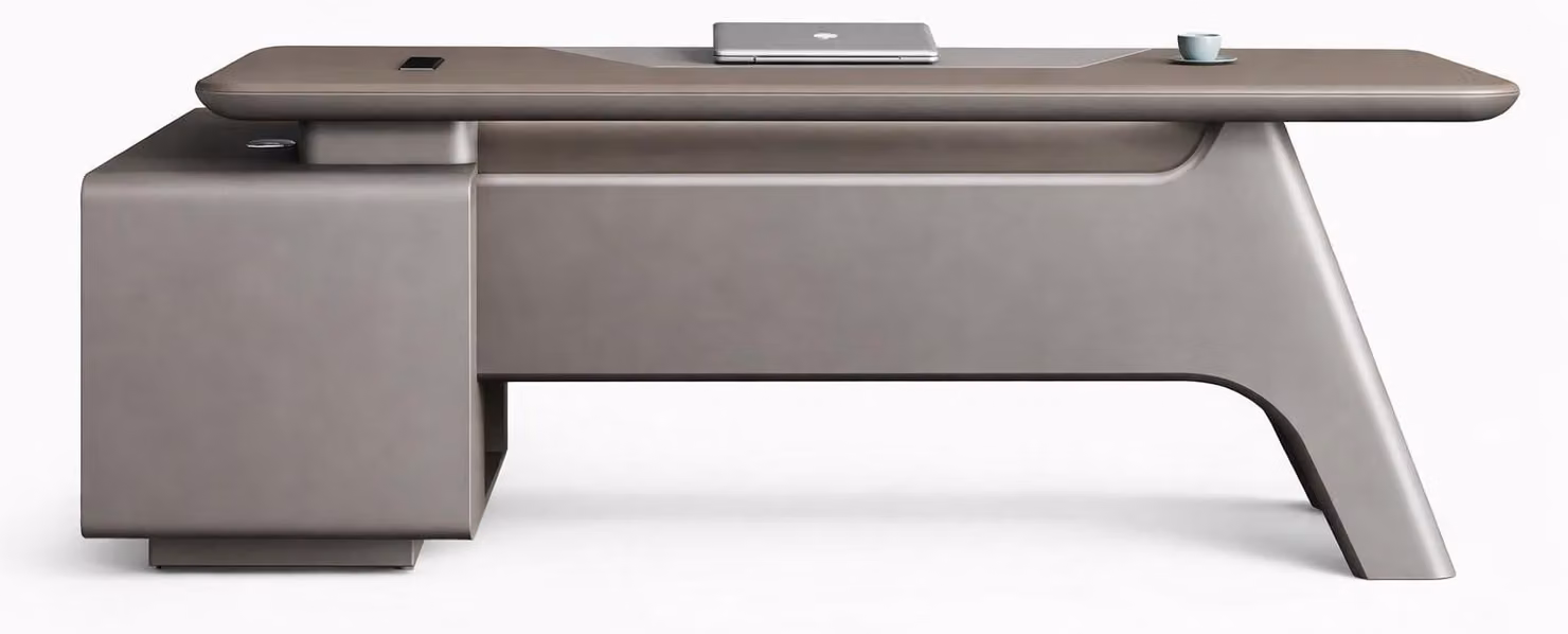 Scrivania da ufficio elegante, dal design moderno e con dettagli pratici