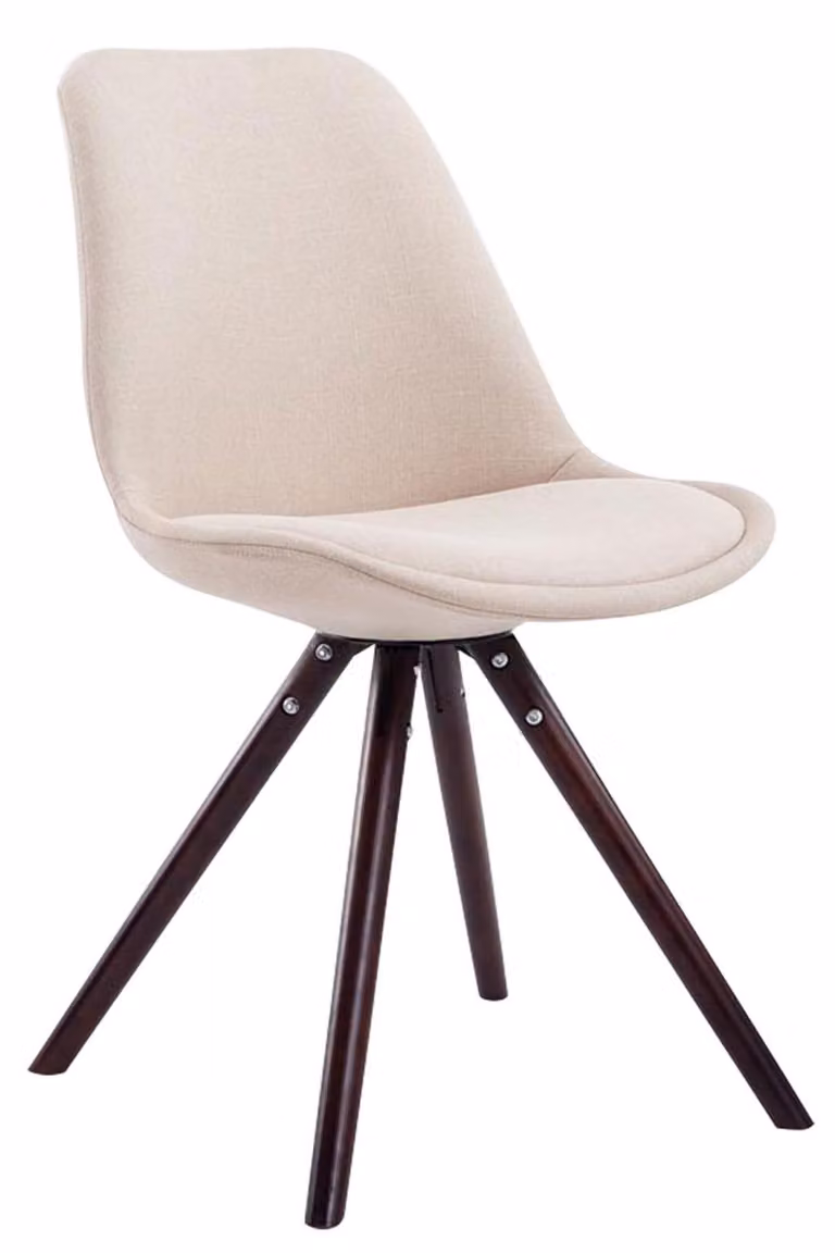 Sedia visitatore Toulouse tessuto cappuccino rotondo