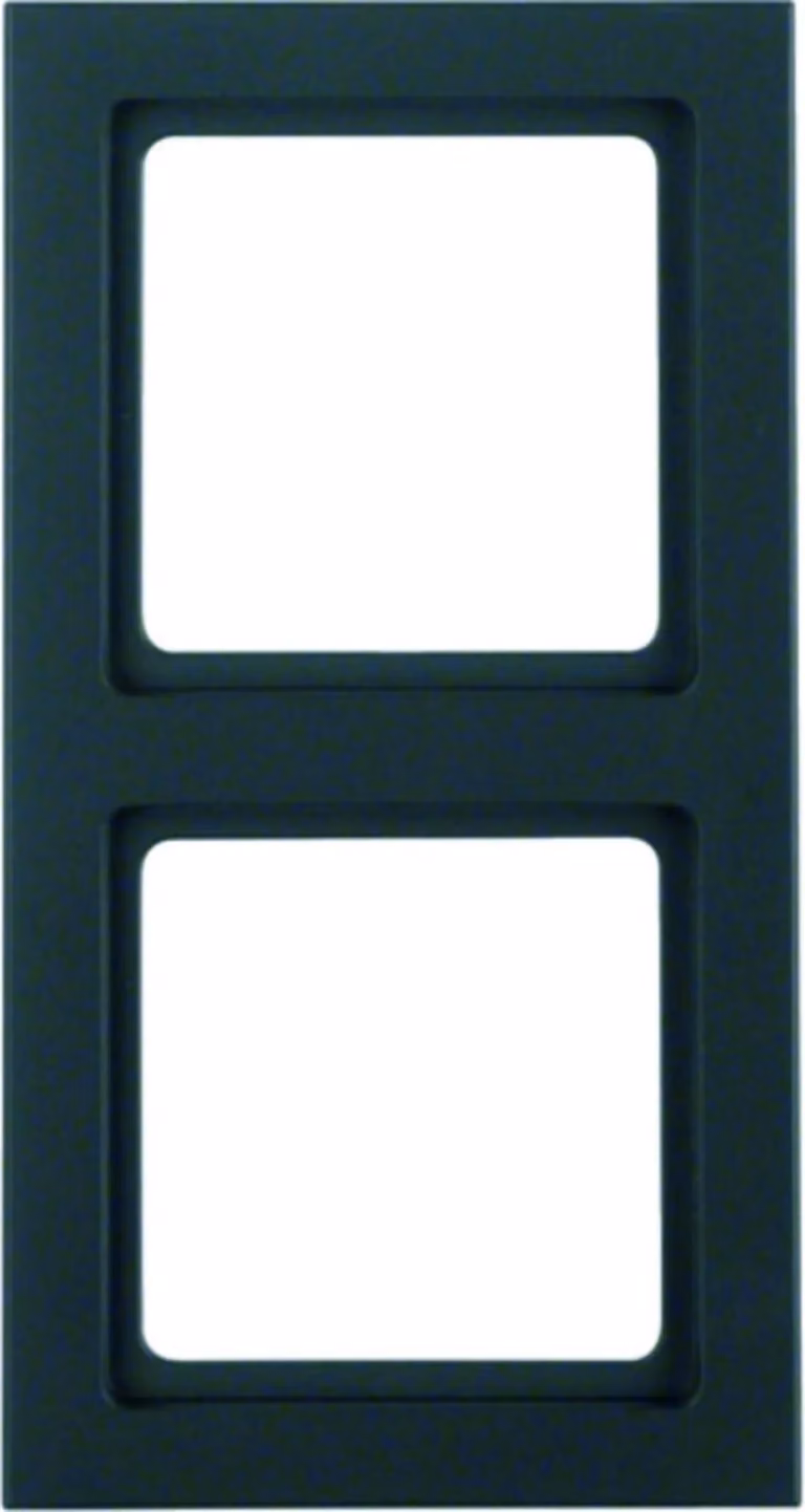 Cornice Berker, doppia, Q.3, antracite, velluto, 1 pz.