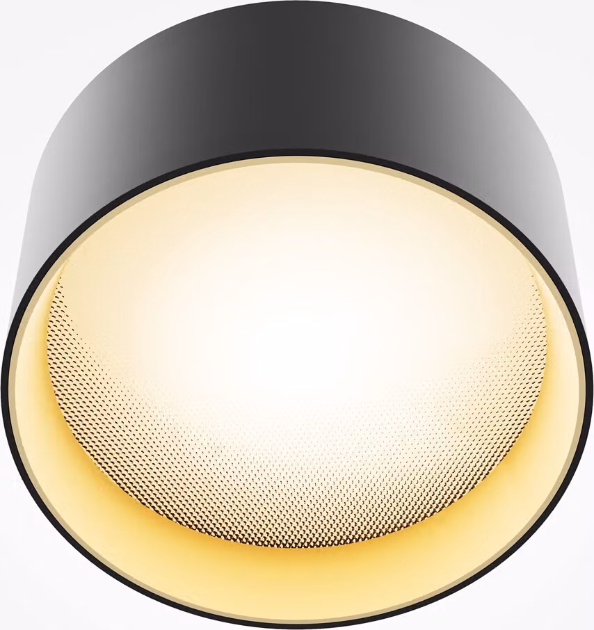 Spot a soffitto nero con interno oro circolare Ø14cm LED 15W Vega Maytoni