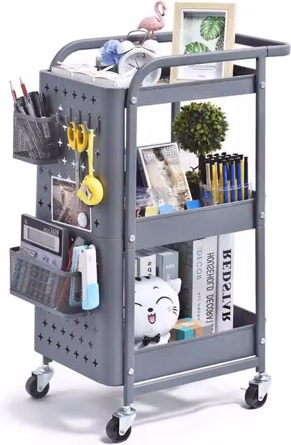 Trittico per carrello a rotelle - Trolley multifunzionale per cosmetici e altro