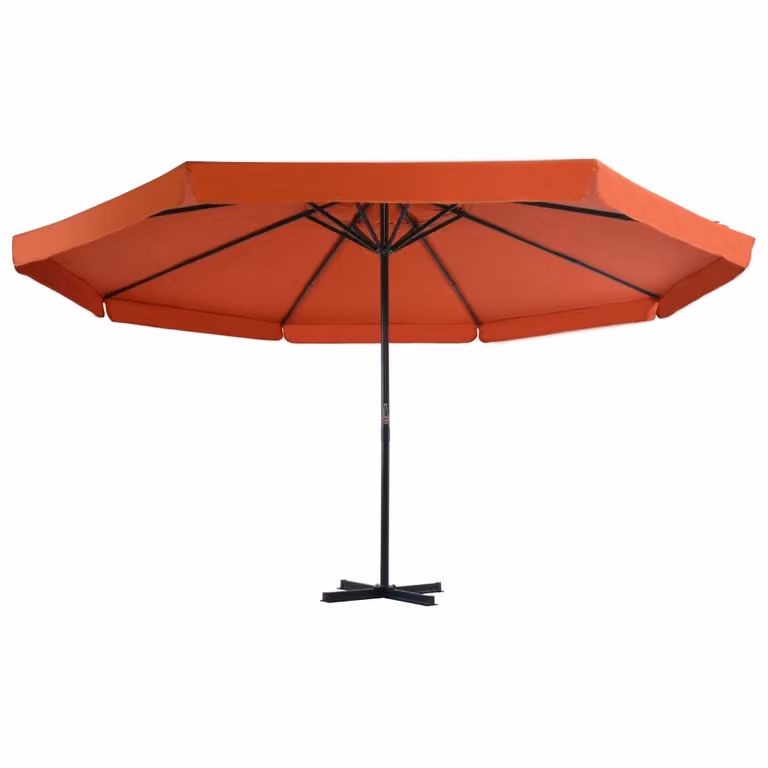 Ombrellone da Giardino con Base Portatile Terracotta