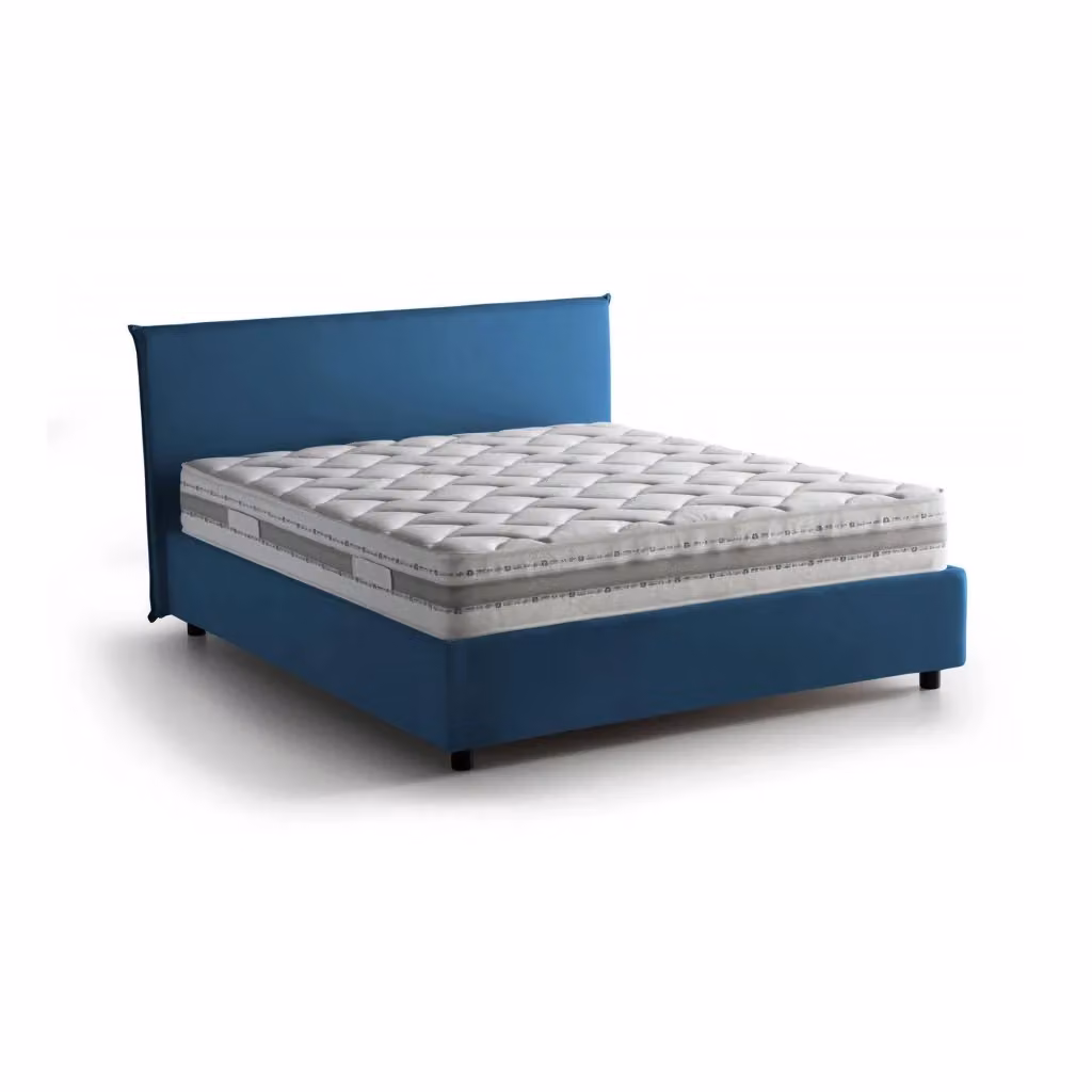 Letto Matrimoniale Ariadni Talamo Italia con Materasso Incluso, Base Contenitore Lift Up, Blu, L/P/H: 160 x 200 x 175 cm – 2