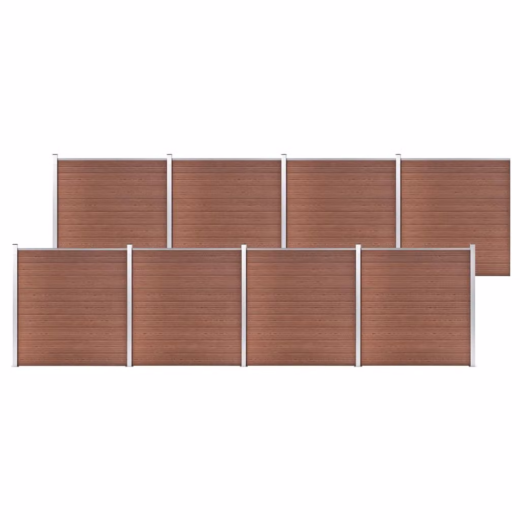 Maison Exclusive - Recinzione da giardino in WPC 1391 x 186 cm, marrone