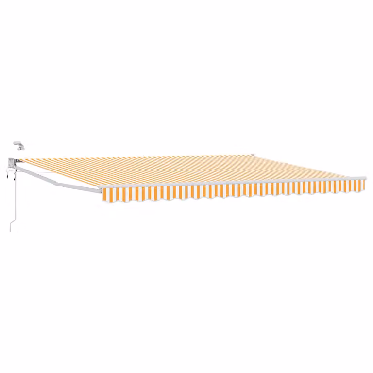 Tettuccio elettrico retrattile vidaXL arancione e bianco, L: 4,5 m x P: 3 m