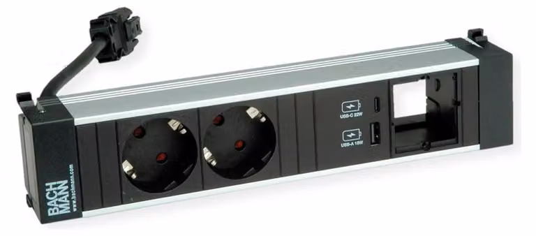 Bachmann Power Frame M 2Xcee7/3, 1Xusb A&C 22W 1Xcm 0,2M Gst18